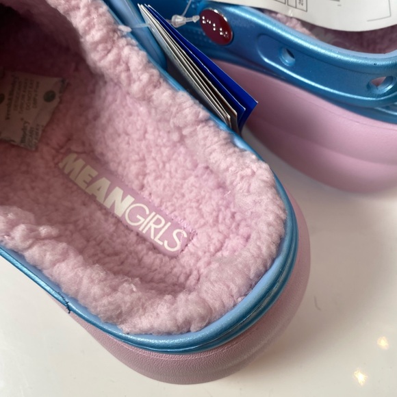 Crocs Mean Girls Limited Edition Platform Clogs Shoes Blue & Pink Lined Size 8 - Picture 11 of 12